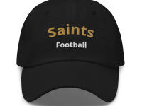 Embroidered Unofficial Team Cap-Black (Saints Football)