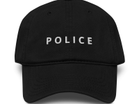 Embroidered Police Cap (Black Only)