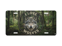 I LOVE WOLVES License Plate