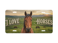 I LOVE HORSES License Plate